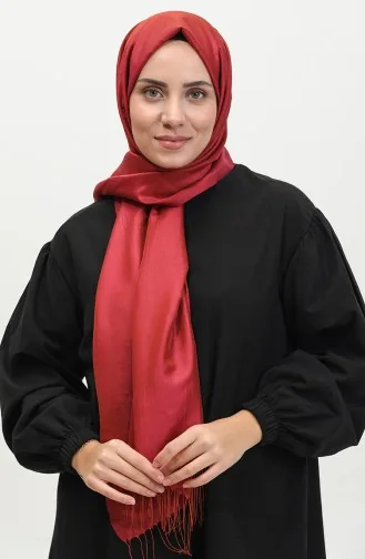 Püsküllü Tafta Şal 1268-38 Nar Çiçeği