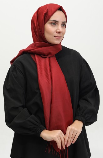 Tassel Taffeta Shawl 1268-43 Dark Red 1268-43