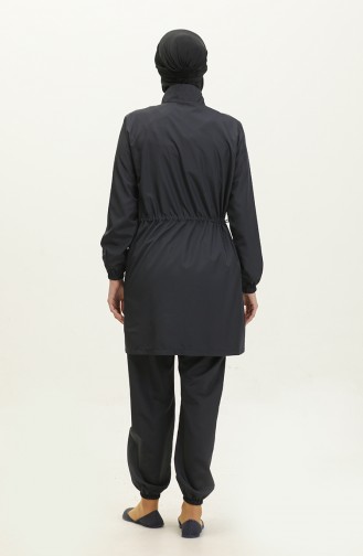 Hijab Badeanzug mit Tasche 5035-01 Marineblau 5035-01