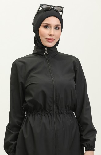 Maillot De Bain Hijab Avec Sac 5035-02 Noir 5035-02