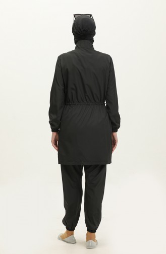 Maillot De Bain Hijab Avec Sac 5035-02 Noir 5035-02