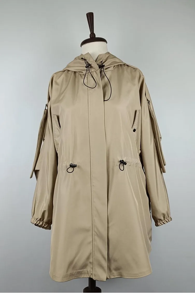 Trench-coat Taille élastique Crème K282 329