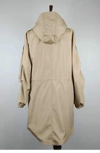 Trench-coat Taille élastique Crème K282 329