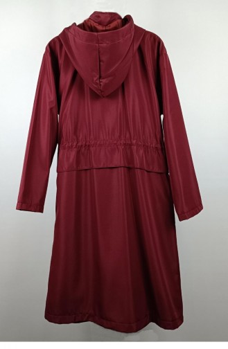 Trench à Capuche Rouge Claret K274 341