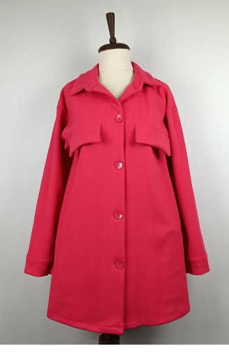 Buttoned Cashmere Cape Pink K313 362