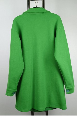 Buttoned Stamped Cap Green K313 364