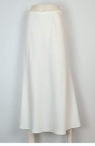 Jupe Évasée En Satin Blanc 4335 460