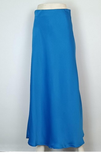 Ausgestellter Satinrock Blau 4335 464
