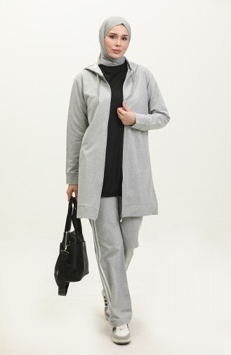 Two Piece Tracksuit Set 23102-01 Gray 23102-01