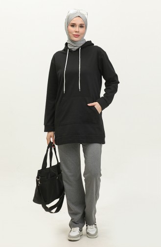 Two PieceSet Tracksuit 23103-05 Black Gray 23103-05
