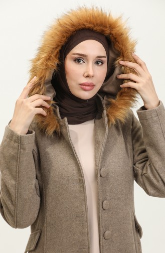 Hooded Coat 712010-06 Dark Mink 712010-06