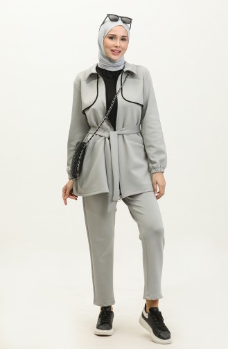 Combinaison De Plongée Détail Passepoil Pour Femme 1305-01 Gris 1305-01