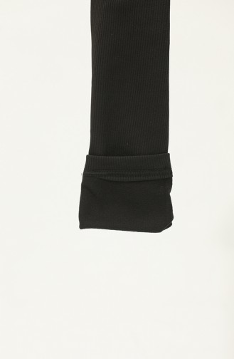 Gerippte Leggings 20030-04 Schwarz 20030-04