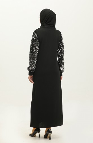 Sequined Evening Dress 0305-01 Black 0305-01