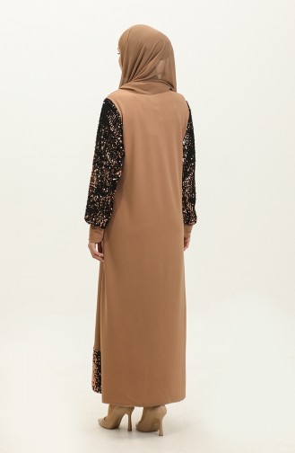 Abendkleid Mit Pailletten 0305-04 Nerz 0305-04