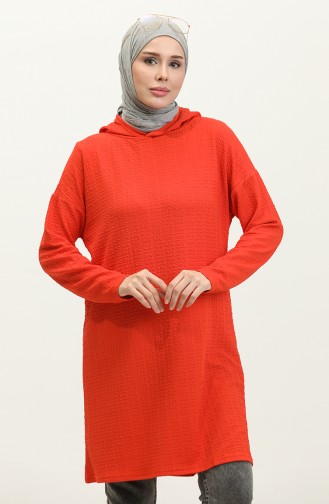 Hooded Seasonal Tunic 8677-01 Dark Coral 8677-01