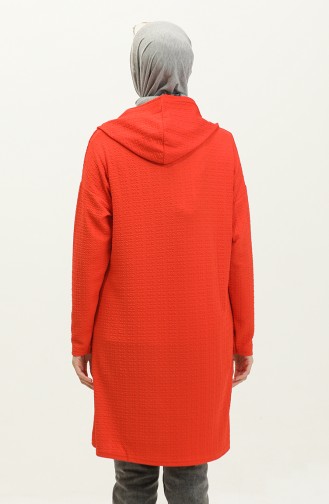 Hooded Seasonal Tunic 8677-01 Dark Coral 8677-01