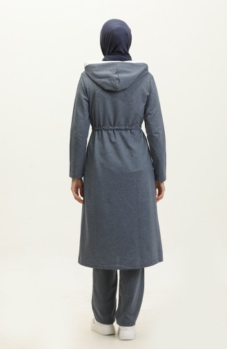 Zweifädiges Trainingsanzug-Set Mit Reißverschluss 03074-03 Indigo 03074-03