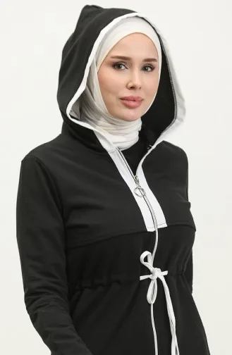 طقم رياضي خيطان بسحاب 03074-06 أسود 03074-06