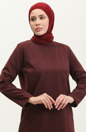 Survêtement Deux Fils Coupe Asymétrique 03076-02 Rouge Claret 03076-02