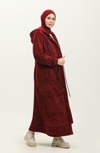 Hooded Fleece Cape 0302-01 Claret Red 0302-01