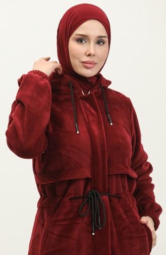 Kapuzen-Fleece-Cape 0302-01 Weinrot 0302-01