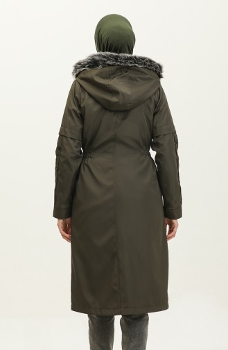 Bondit Fabric Fur Detailed Coat 1005-05 Beige 1005-06