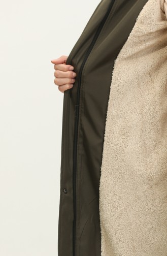 Manteau Fourrure Tissu Bondit 1005-06 Vert Khaki 1005-06