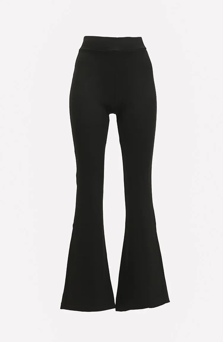 Flared Trousers 20036-01 Black 20036-01