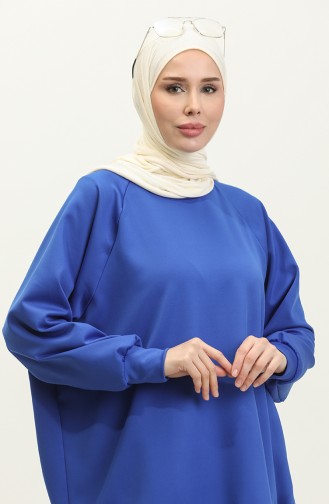 Scuba Kumaş Tunik Pantolon İkili Takım 3569-01 Saks