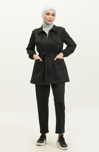 Combinaison De Plongée Détail Passepoil Pour Femme 1305-05 Noir 1305-05