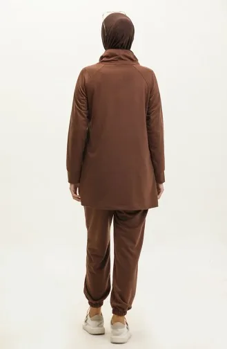 Ensemble Double Détail Détail Caoutchouc Néon 2080-02 Marron 2080-02