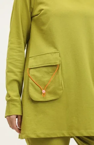 Ensemble Double Détail Détail Caoutchouc Néon 2080-03 Vert Olive 2080-03