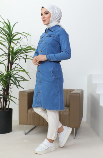 Lang Spijkerjack 36001-01 Denimblauw 36001-01