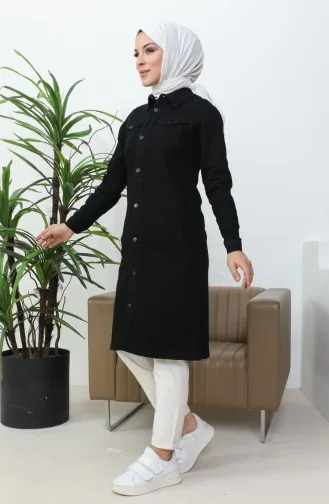 Lang Spijkerjack 36001-03 Zwart 36001-03