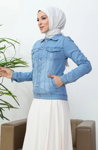 جاكيت دنيم 39001-01 أزرق فاتح 39001-01