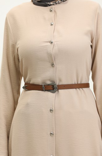 Women`s Tan Metal Buckle Belt 005-01 Tan 005-01