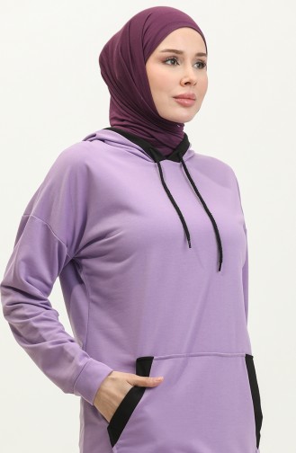 Sweat Femme Garni Double Couleur 1703-03 Lilas 1703-03