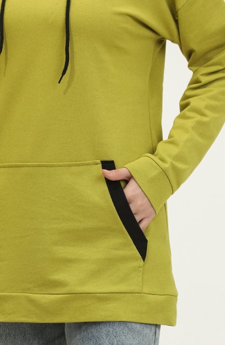 Sweat Femme Garni Double Couleur 1703-04 Vert Pistache 1703-04