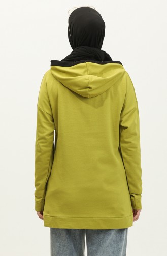 Women s Double Color Garnished Sweatshirt 1703-04 Pistachio Green 1703-04