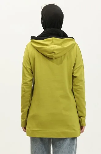 Sweat Femme Garni Double Couleur 1703-04 Vert Pistache 1703-04