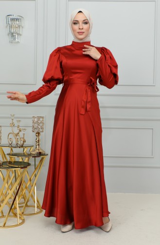 Robe De Soirée Coupe Détaillée à Manches 6084-01 Carreau Foncé 6084-01