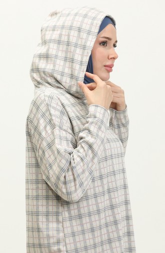 Hooded Jacquard Tunic 8675-01 Gray 8675-01