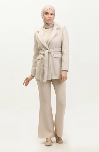 Herringbone Stitch Jacket Beige C54 324