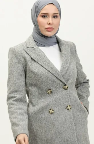 Bouton Détaillé Timbre Veste Grise C55 388