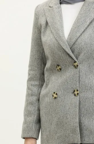 Bouton Détaillé Timbre Veste Grise C55 388