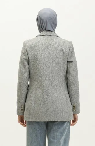 Bouton Détaillé Timbre Veste Grise C55 388