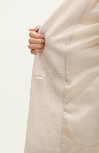 Bouton Détaillé Timbre Veste Beige C55 389