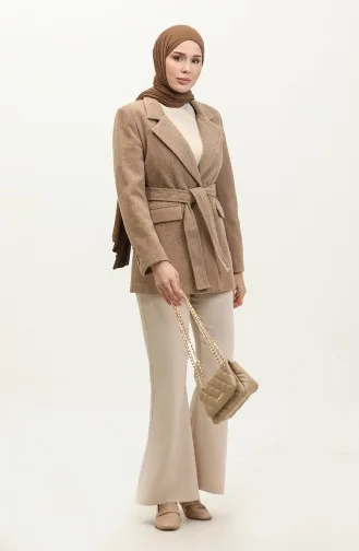Knopfdetaillierte Stash-Nerzjacke C55 391