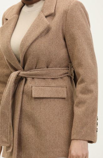 Button Detailed Stash Mink Jacket C55 391